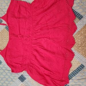 Torrid Size 3 Pink Eyelet Sleeveless Top